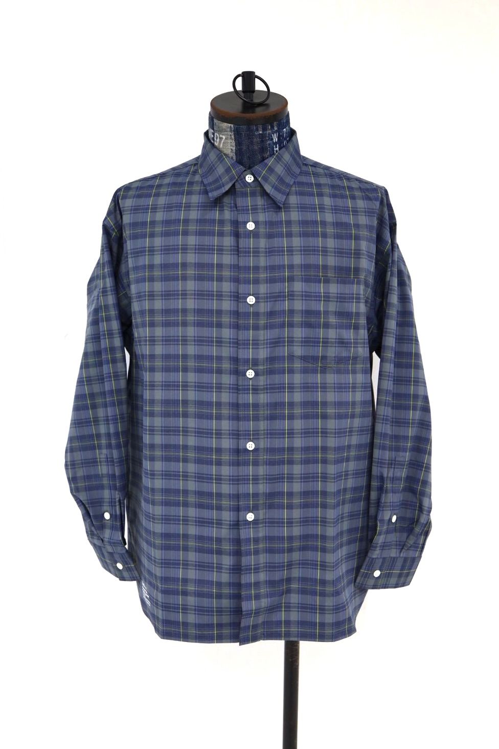 フレッシュサービス MADRAS DRY TECH REGULAR COLLAR SHIRT (FSC261-50251)NAVY★2月14日(土)発売