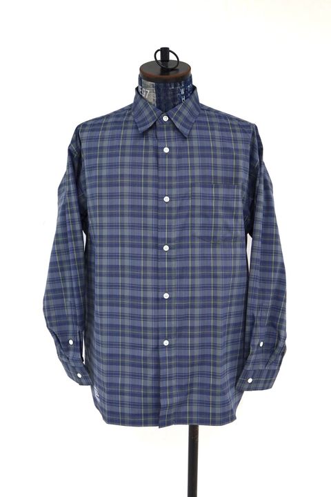 フレッシュサービス MADRAS DRY TECH REGULAR COLLAR SHIRT (FSC261-50251)NAVY★2月14日(土)発売