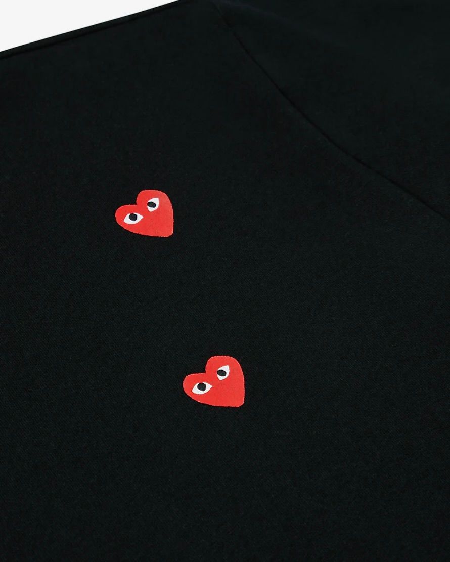 プレイコムデギャルソン PLAY MANY HEART S/S T-SHIRT RED HEART(AX-T338-051)BLACK - XS