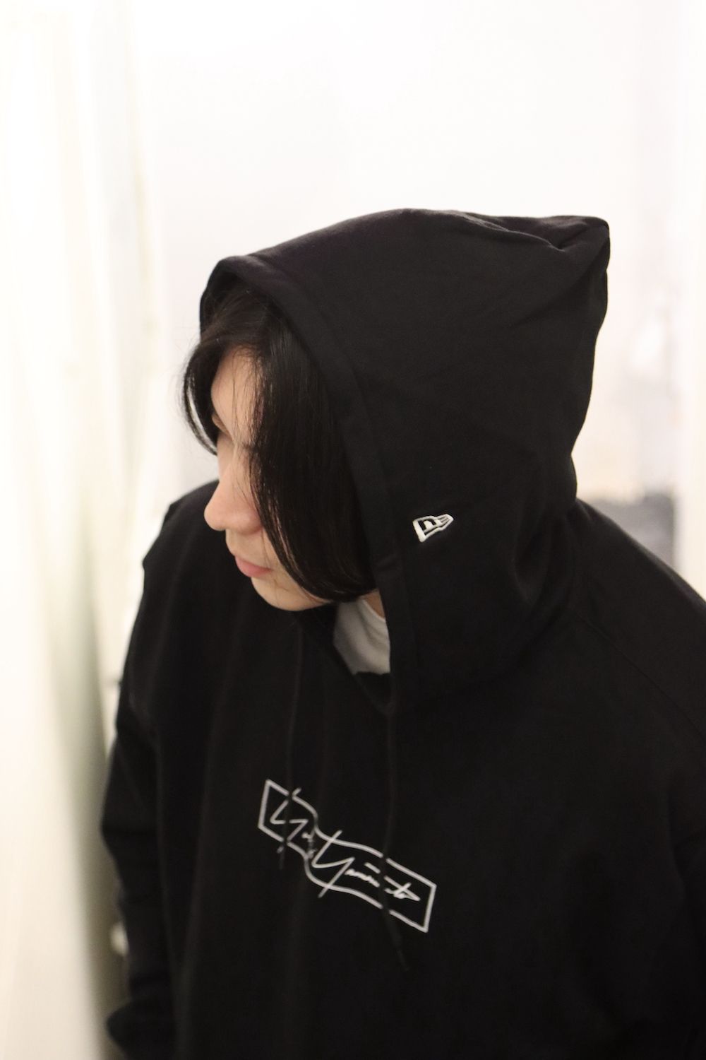 Yohji Yamamoto ニューエラ　フーディ★値下げ可能 Yohji Yamamoto×New Era BOX LOGO PRINT SWEAT PULLOVER HOODIE