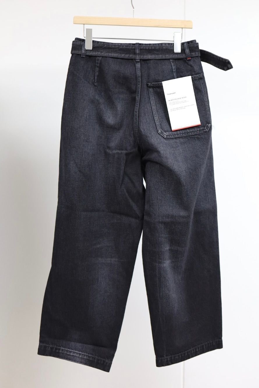 グラフペーパー Selvage Denim Belted Pants(GU261-40064DB)BLACK_DARK FADE★1月24日(土)発売！