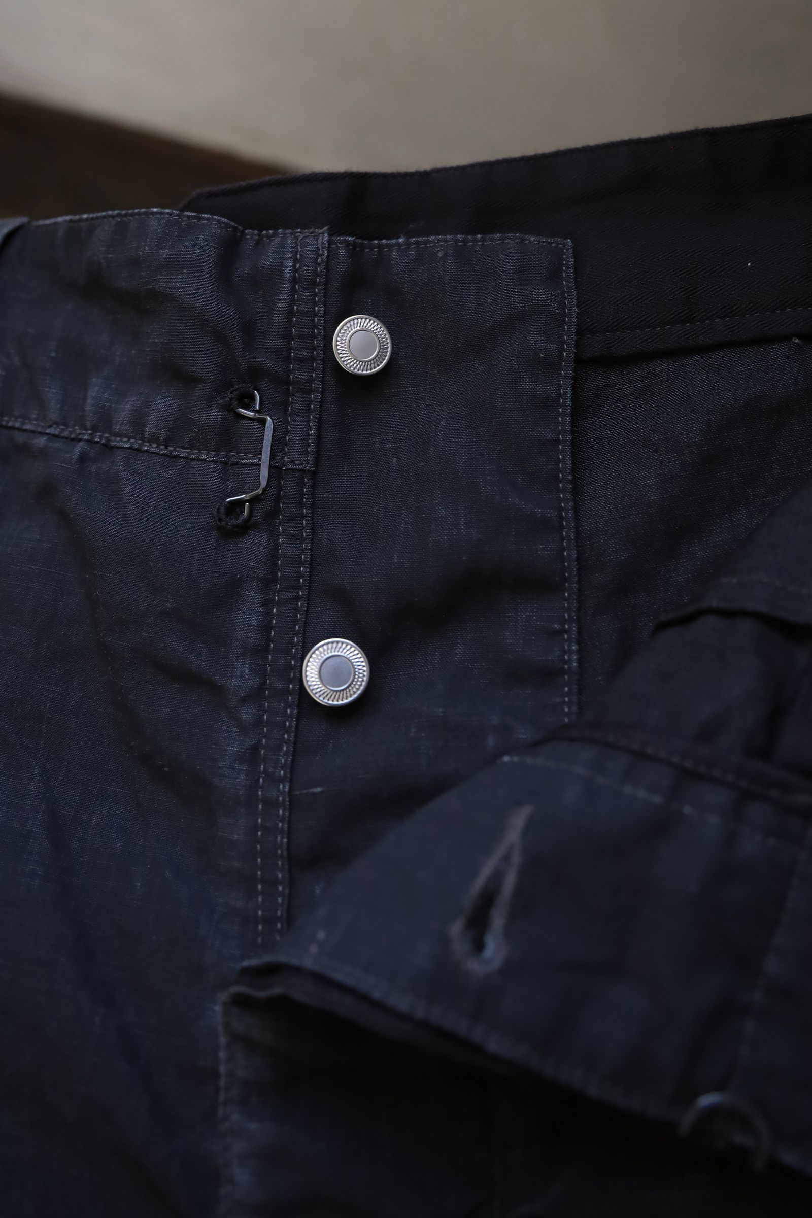 アプレッセ Vintage Black Linen Trousers (25SAP-04-19H) BLACK