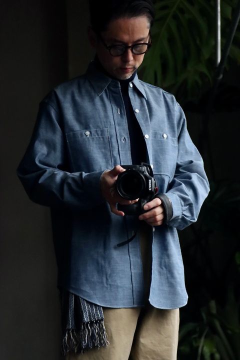 A.PRESSE アプレッセ23SSシャツ Rigid Chambray Shirtスタイル