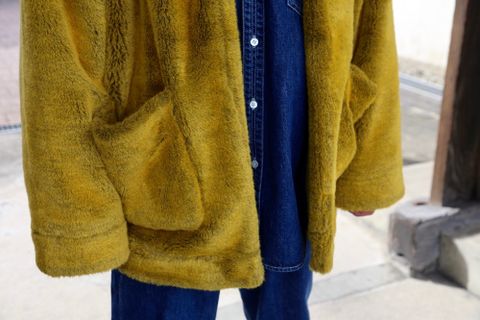 doublet HAND-PAINTED FUR JACKET"YELLOW"Style.2020.12.20.