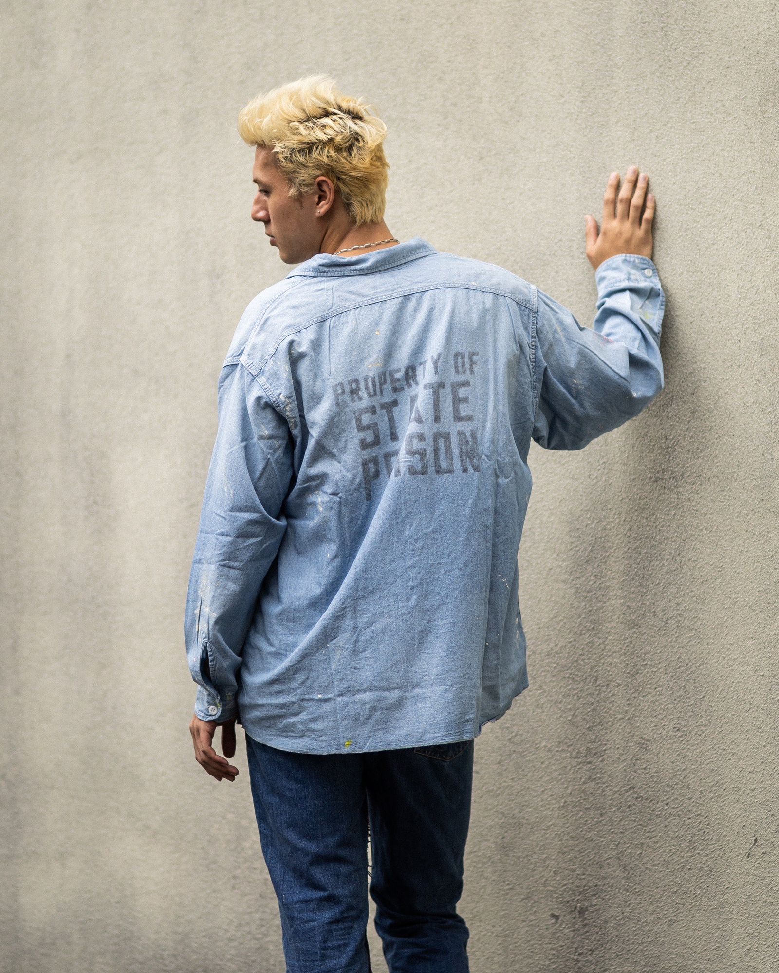 BOWWOW STATE PRISON CHAMBRAY SHIRTS MARK スタイル!