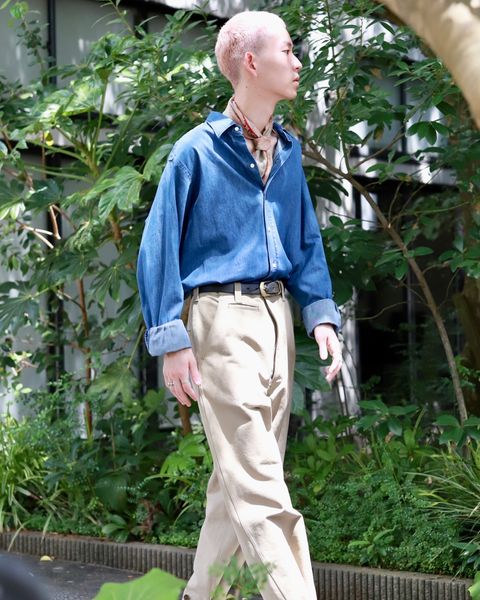 A.PRESSE アプレッセ 23AW Washed Denim shirtスタイル