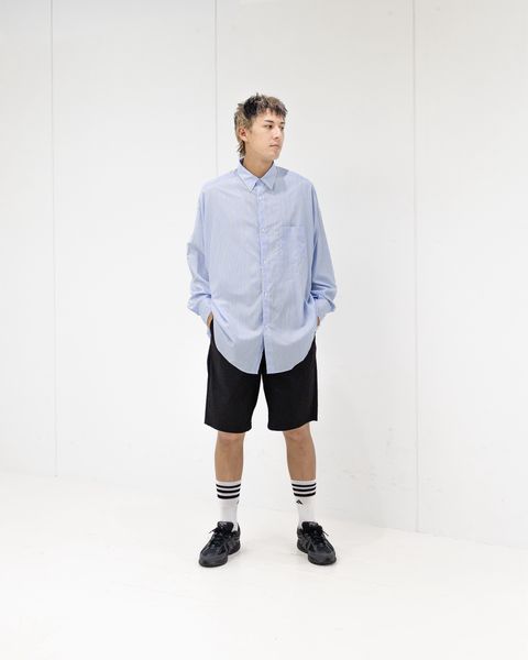 グラフペーパー SIDOGRAS L/S Oversized Regular Collar Shirt (GREEN STRIPE) 6月6日(土)新作発売！