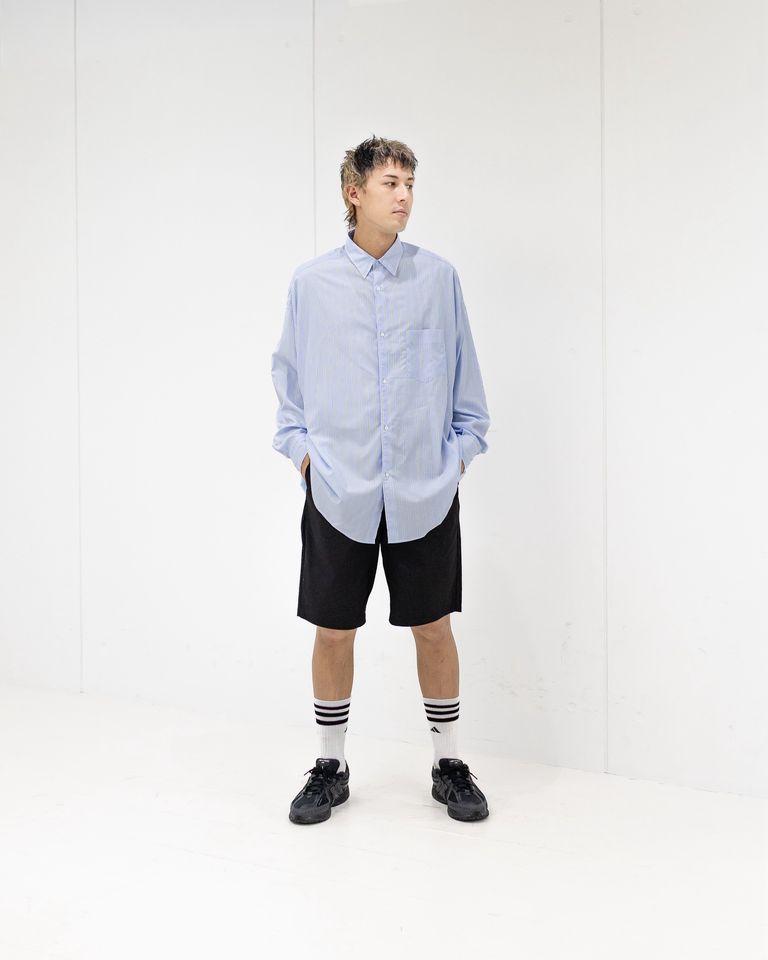 グラフペーパー SIDOGRAS L/S Oversized Regular Collar Shirt (GREEN STRIPE) 6月6日(土)新作発売！