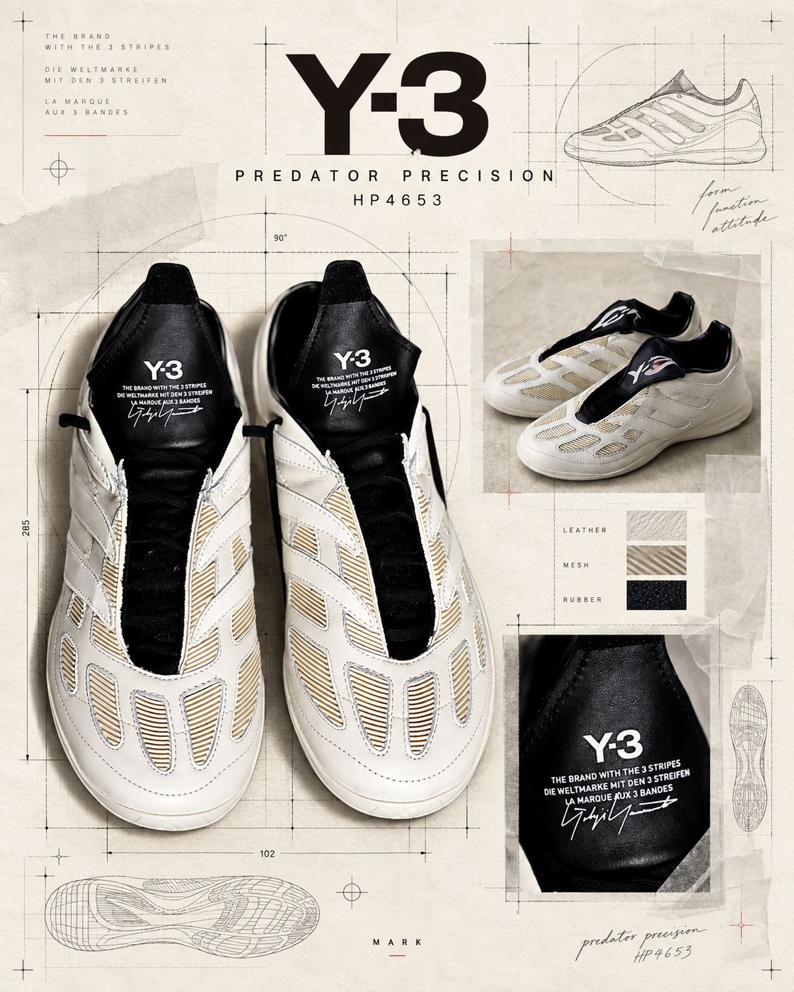 ワイスリー  Y-3 PREDATOR PRECISION(HP4657)CREAM WHITE☆新作発売！