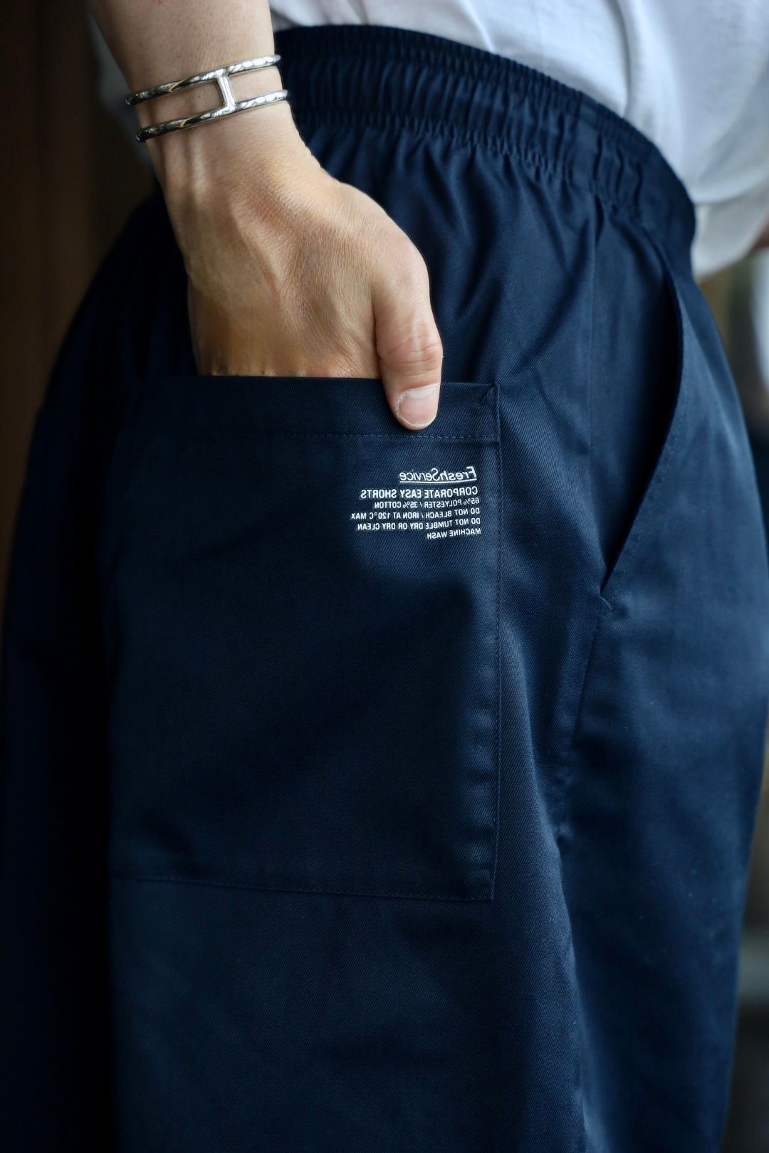 フレッシュサービス CORPORATE EASY SHORTS(NAVY)