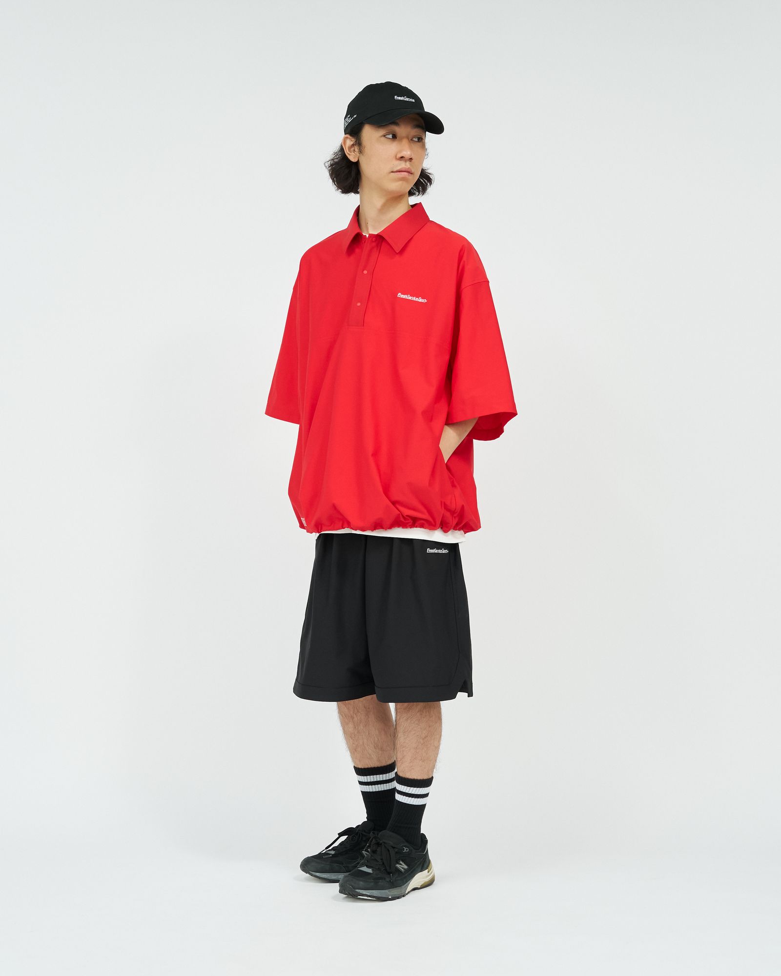 フレッシュサービス  ACTIVE DRY MESH POLO(FSC263-70164)RED☆7月18日(土)新作発売！