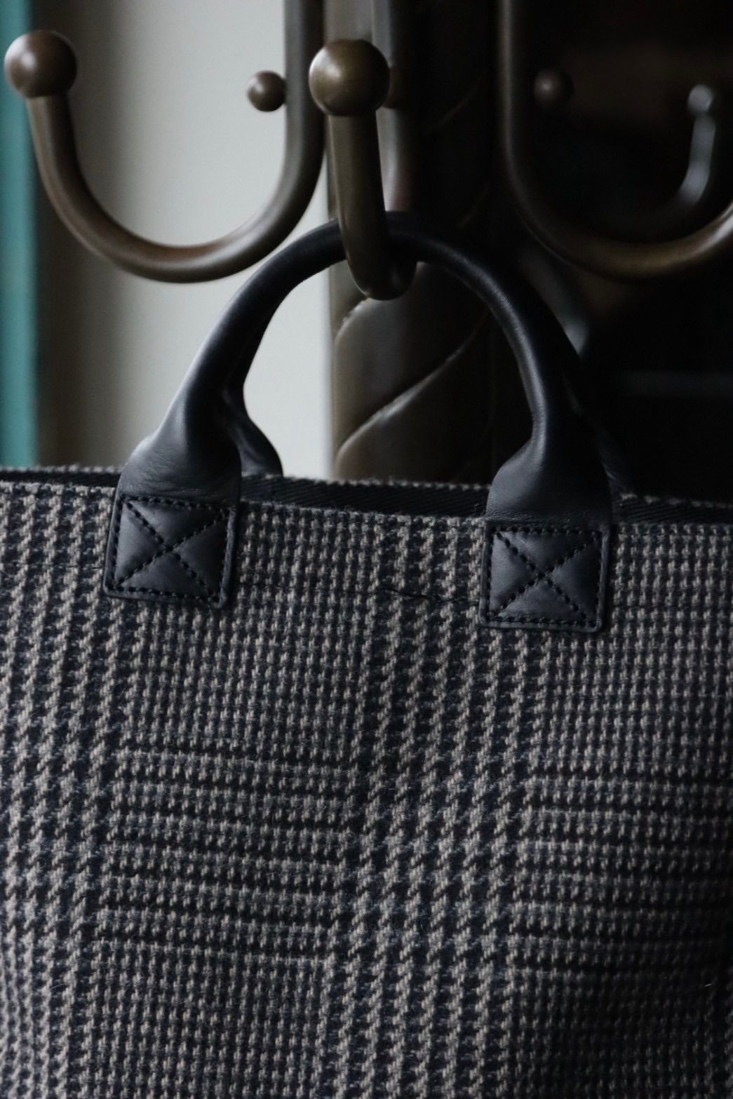 エンダースキーマ 25SA バッグ tweed tote small(xu-b-tts)black