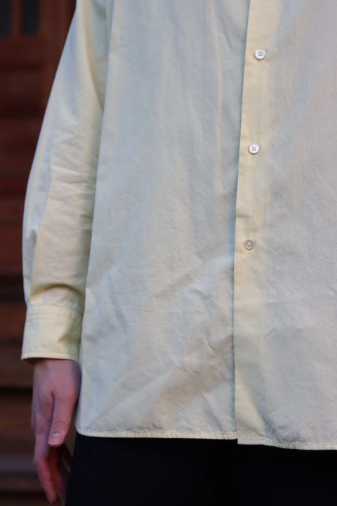Ets.MATERIAUX Regular collar shirt(YELLOW)style.