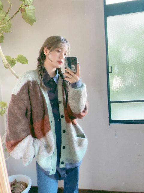 YOKE 新作MOHAIR BORDER CARDIGAN style.2023.8.28