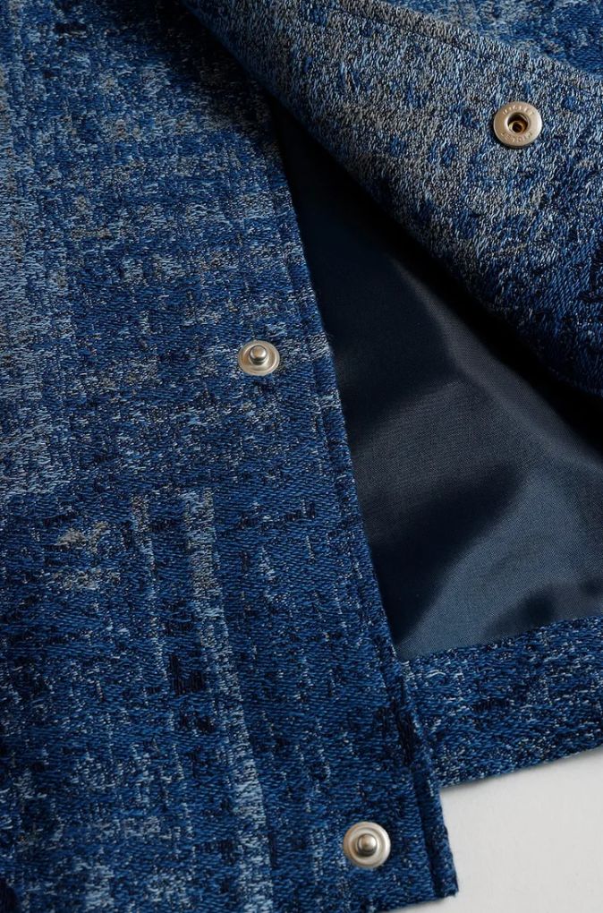 ファンダメンタル デニムシャツ BORO JAQUARD COACH RINSE(FA25JK47R)INDIGO☆新作発売！