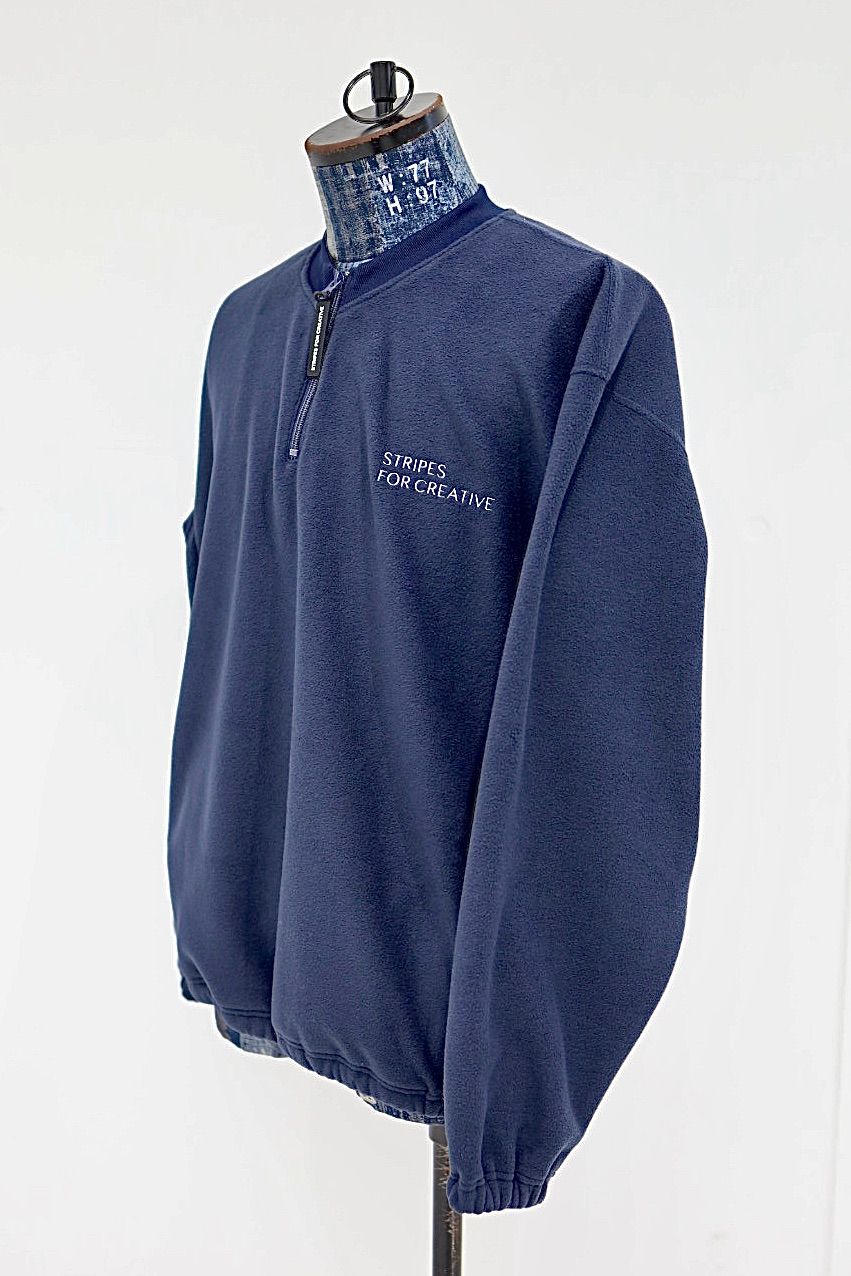 S.F.C 25FW SPOT エスエフシー FLEECE BASEBALL HALF ZIP JACKET(SFCFW25J01SP)Navy☆12月20日(土)発売！