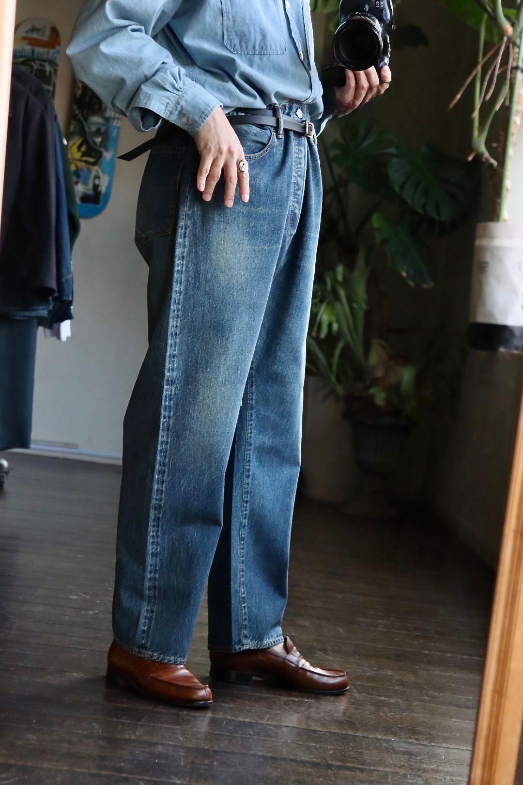 A.PRESSE 23SS Washed Chambray Shirtスタイル | 3174 | mark A.PRESSE 23SS Washed Chambray Shirtスタイル | 3174 | mark