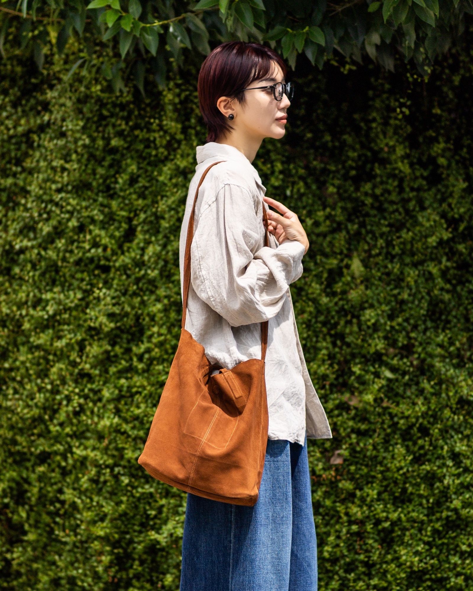 Morphee / モルフェトートバッグ 3WAY MIDIUM TOTE(LONG)OIL SUEDE BROWN
