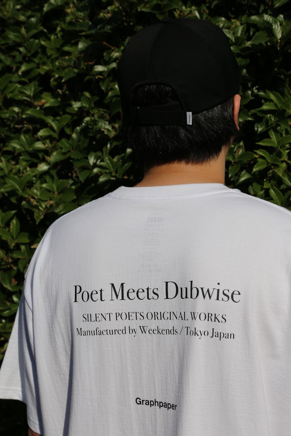 Graphpaper POET MEETS DUBWISE for Graphpaper Oversized Tee “WORDS AND SILENCE” style.2021.6.20