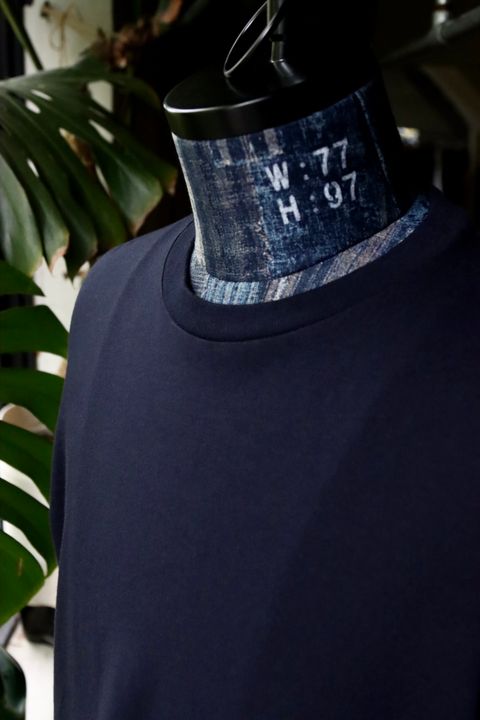 A.PRESSE Cashmere Blend L/S T-Shirt"NAVY"スタイル