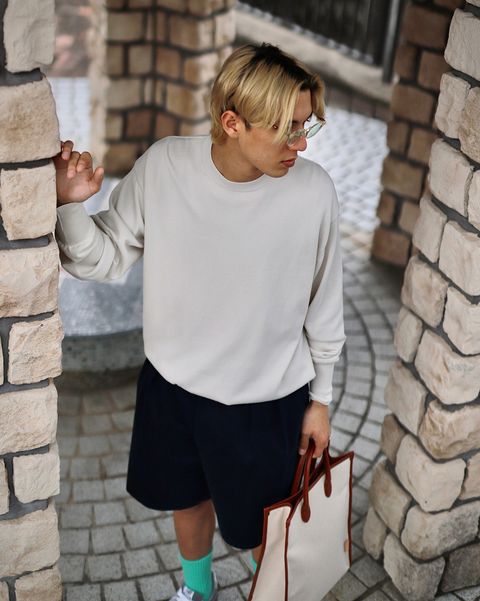 A.PRESSE 23SS Cotton Knit L/S T-Shirtスタイル