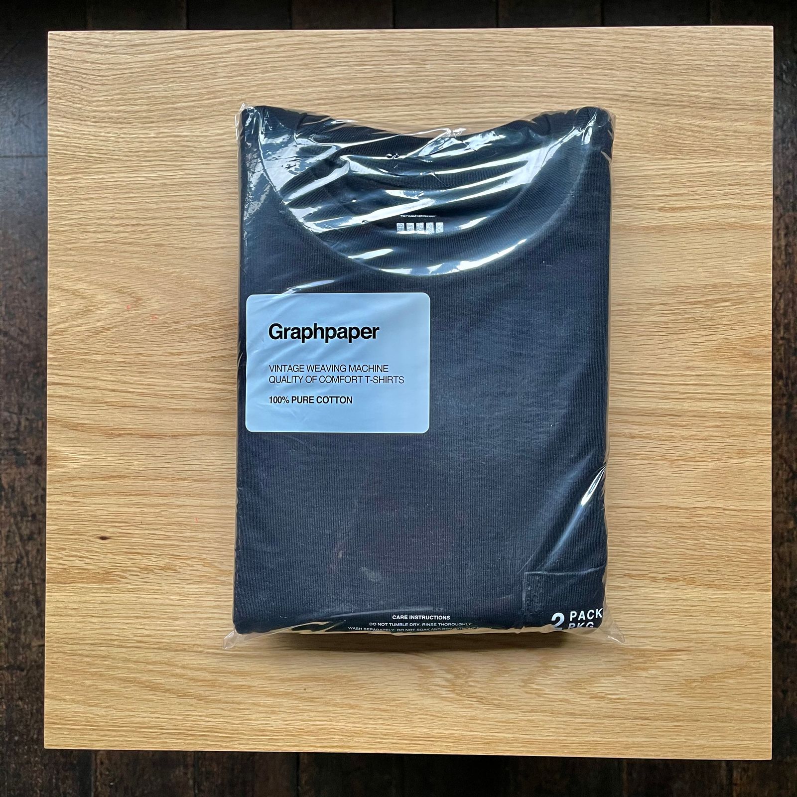 2枚セット★ Graphpaper ブラック パックT Graphpaper - グラフペーパー パックTシャツ 2-Pack Crew Neck