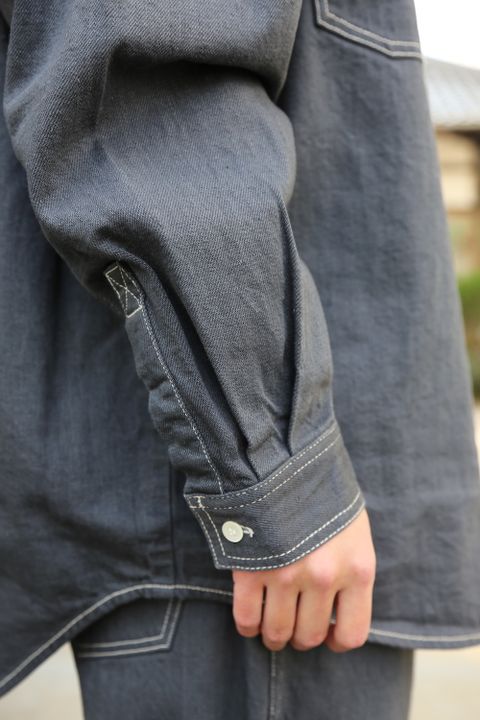 Graphpaper Denime Five Pocket Pants & Denime Regular Collar Shirt style 2020.12.14.