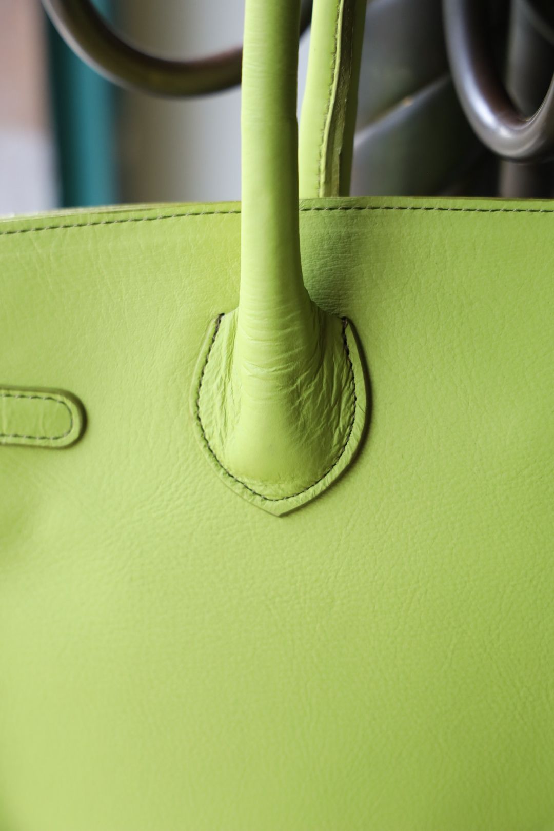 doublet 25AW BREW-DYED LEATHER "ITA" BAG(25AW82BG67)GREEN TEE