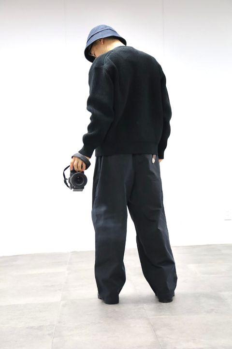 COMME des GARCONS HOMME 26SS 綿エステル片畦カーディガンスタイル