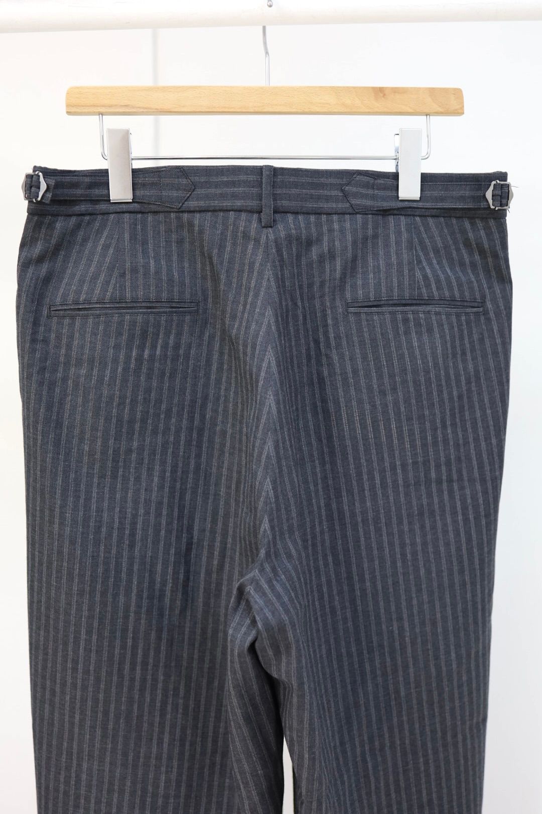 marka 26SS TWO TUCK BAGGY TROUSERS(M26A11PT02C)GRAY STRIPE☆新作発売！