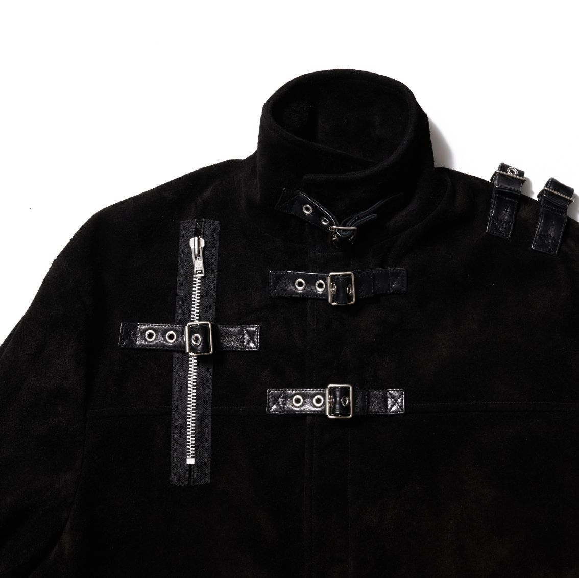 doublet 25AW BUCKLE OVERLOAD LEATHER JACKET(25AW06BL222)BLK SUEDE☆7月12日(土)発売！
