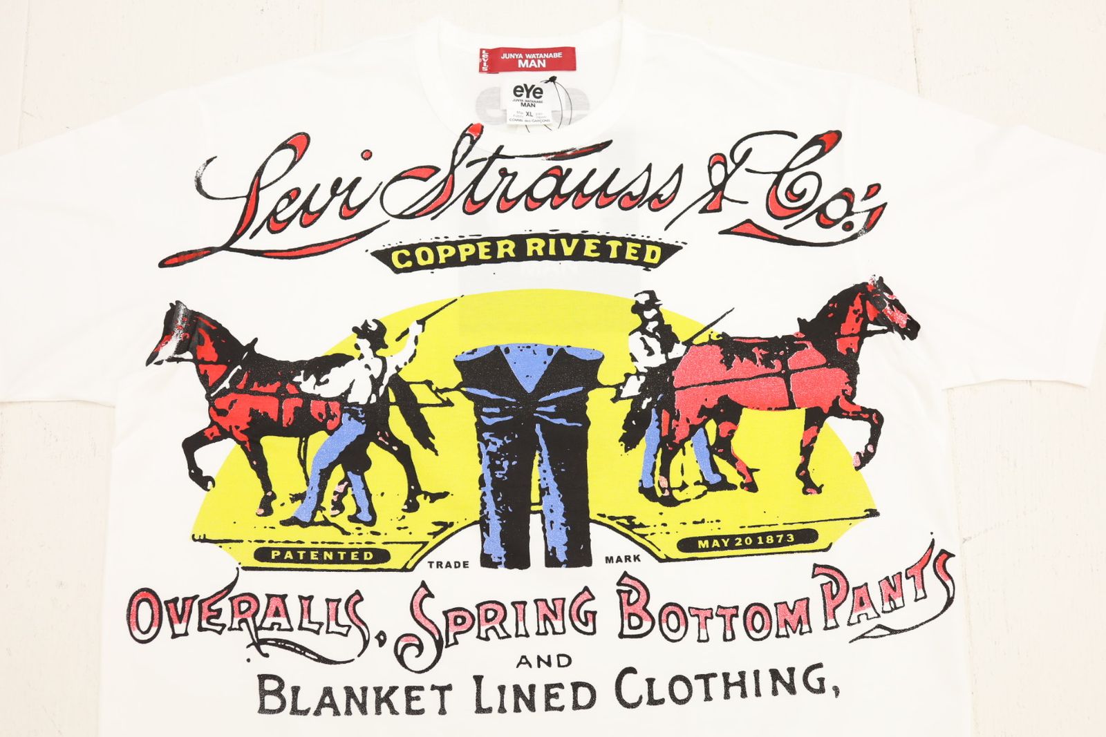 アイジュンヤワタナベマン 26SS Levi'sWネーム プリントTシャツ(WQ-T911-100)WHITE☆5月15日(金)発売！