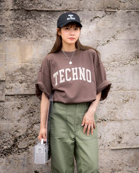 is-ness music 25SS 新作TECHNO FLOCKY PRINT T-SHIRT style.2025.5.18
