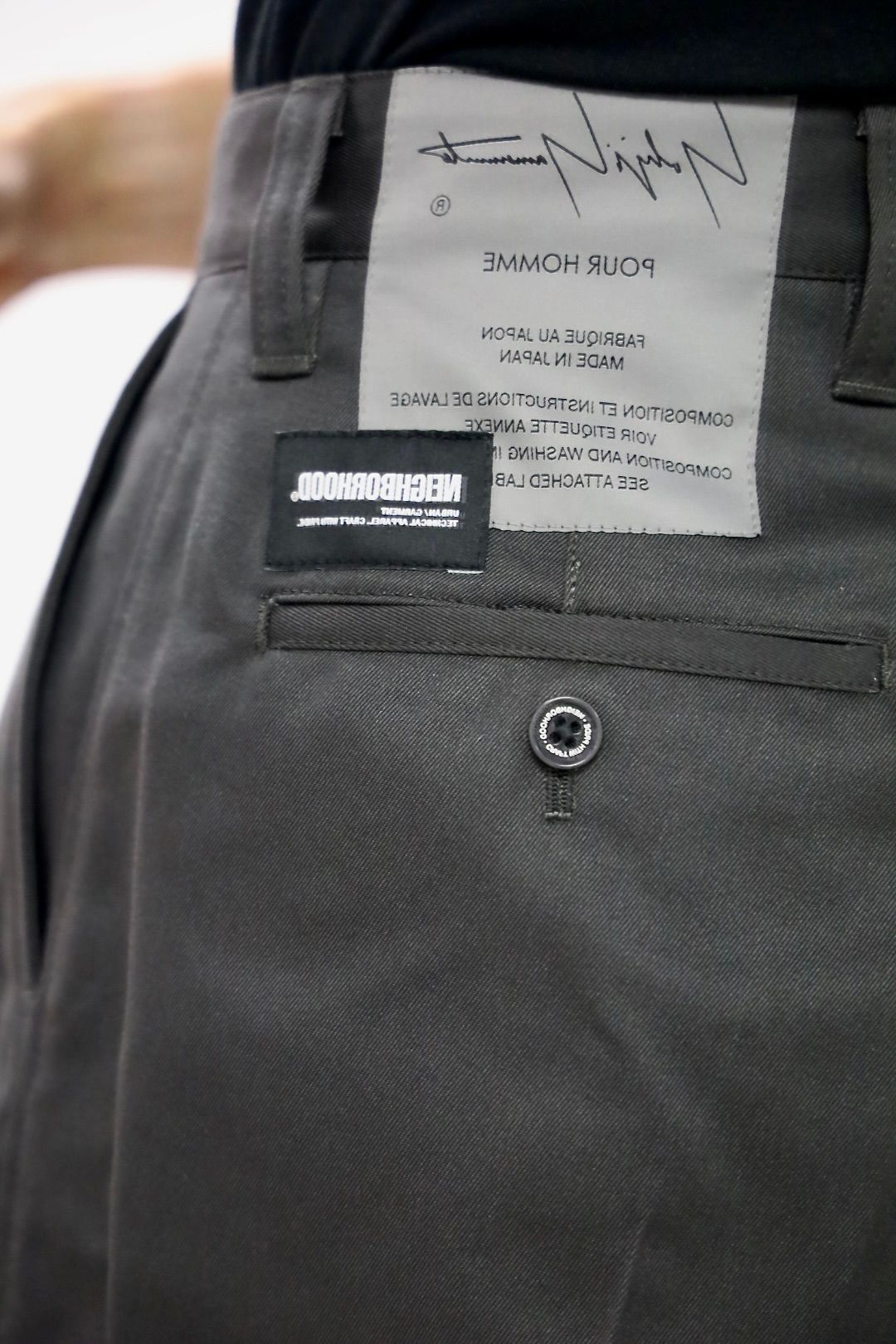 Yohji Yamamoto × NEIGHBORHOOD タックワークパンツ(HK-P95-901-2S26)GRAY☆12月5日(金)発売！