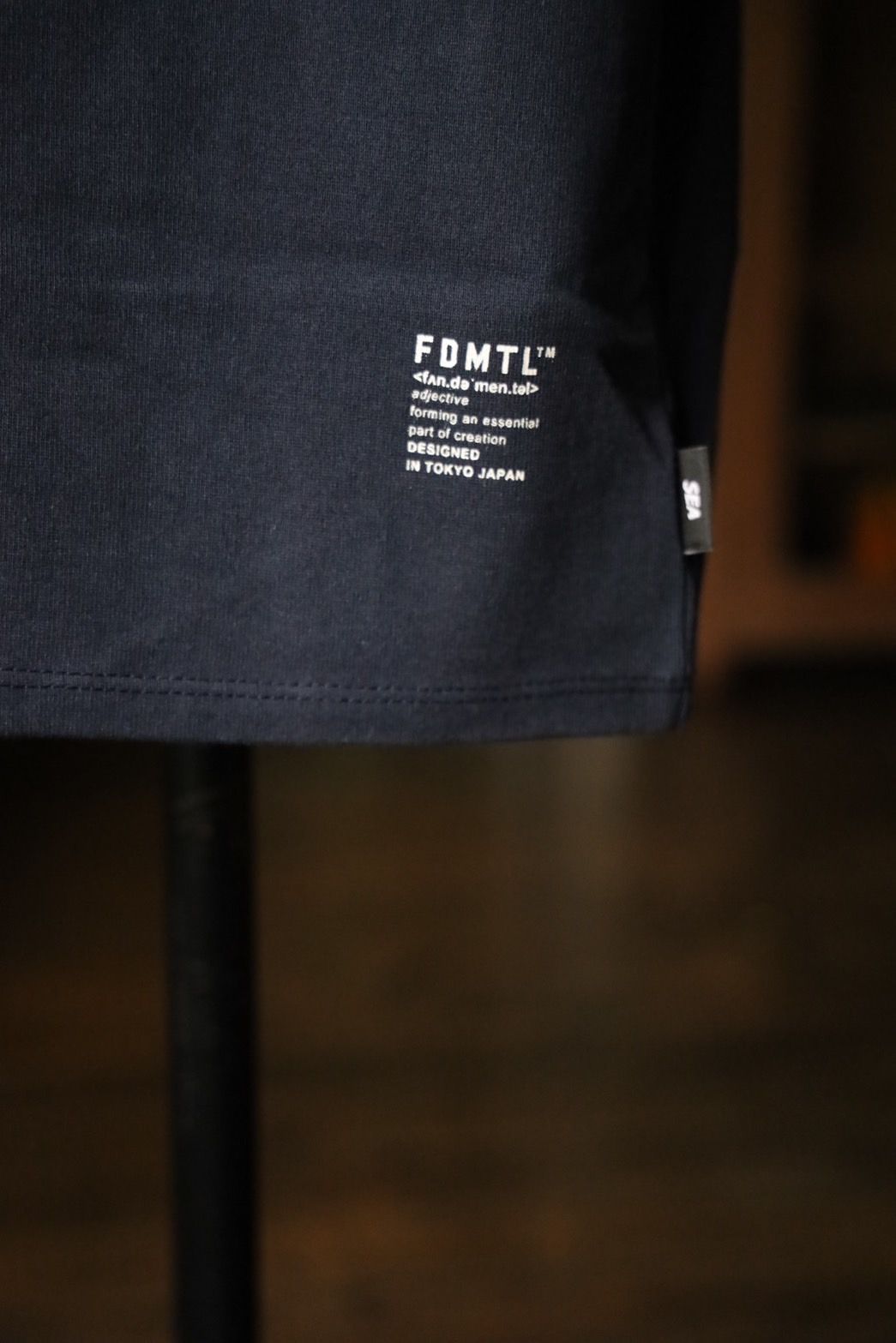 ファンダメンタル Tシャツ FDMTL×WIND AND SEA"LOGO TEE"NAVY☆10月5日(土)発売！