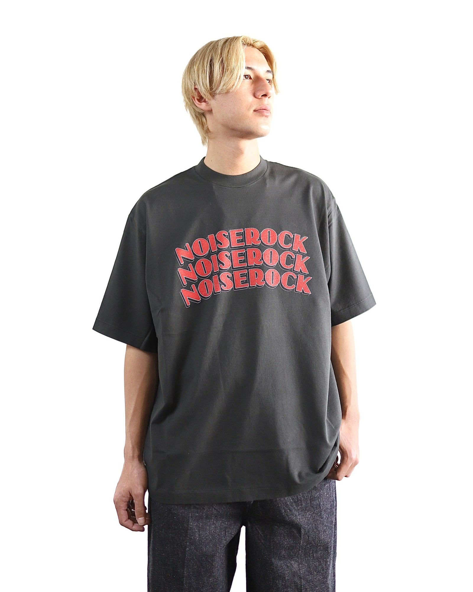 ブラームスルーツストック24SS blurhms NOISE ROCK Print Tee WIDE(Ink 