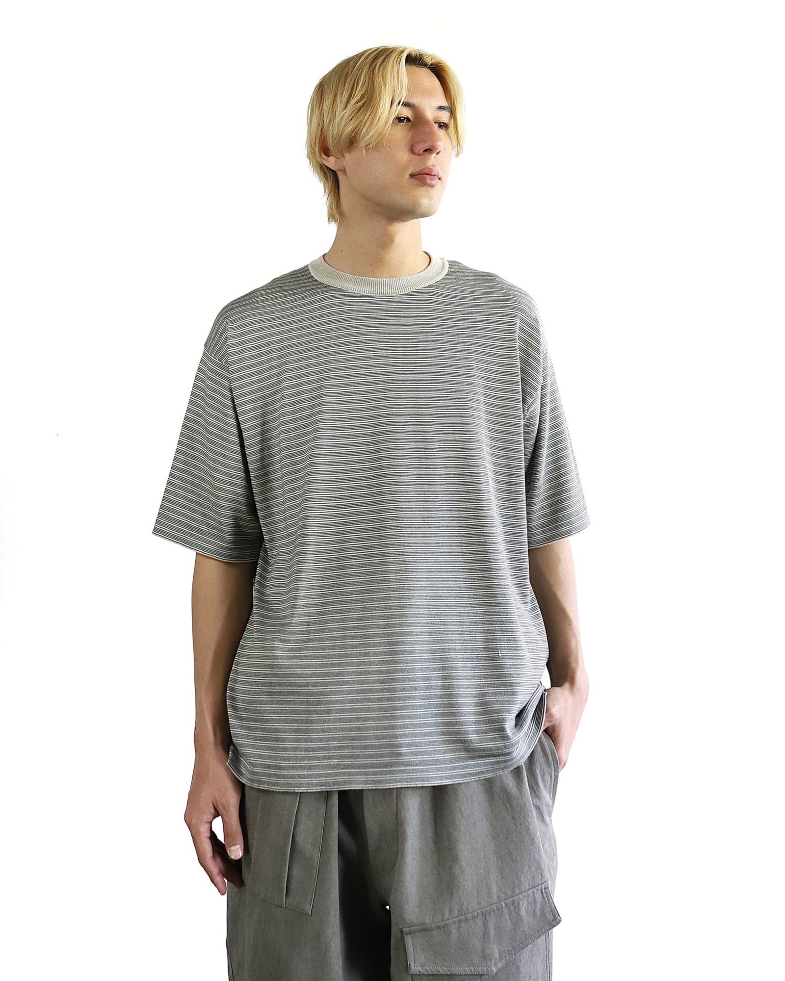 NAVY×ECアプレッセ　High Gauge S/S Striped T-Shirt