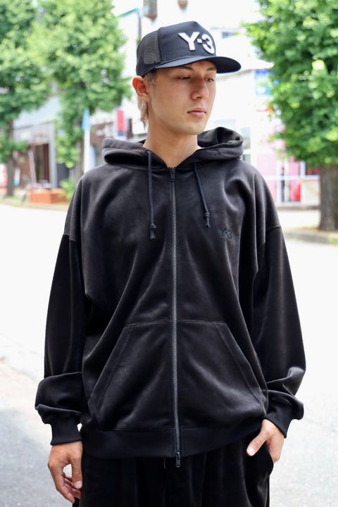 Y-3 ジップフーディ VELVET ZIP HOODIE(IA4371)BLACK☆新作発売！