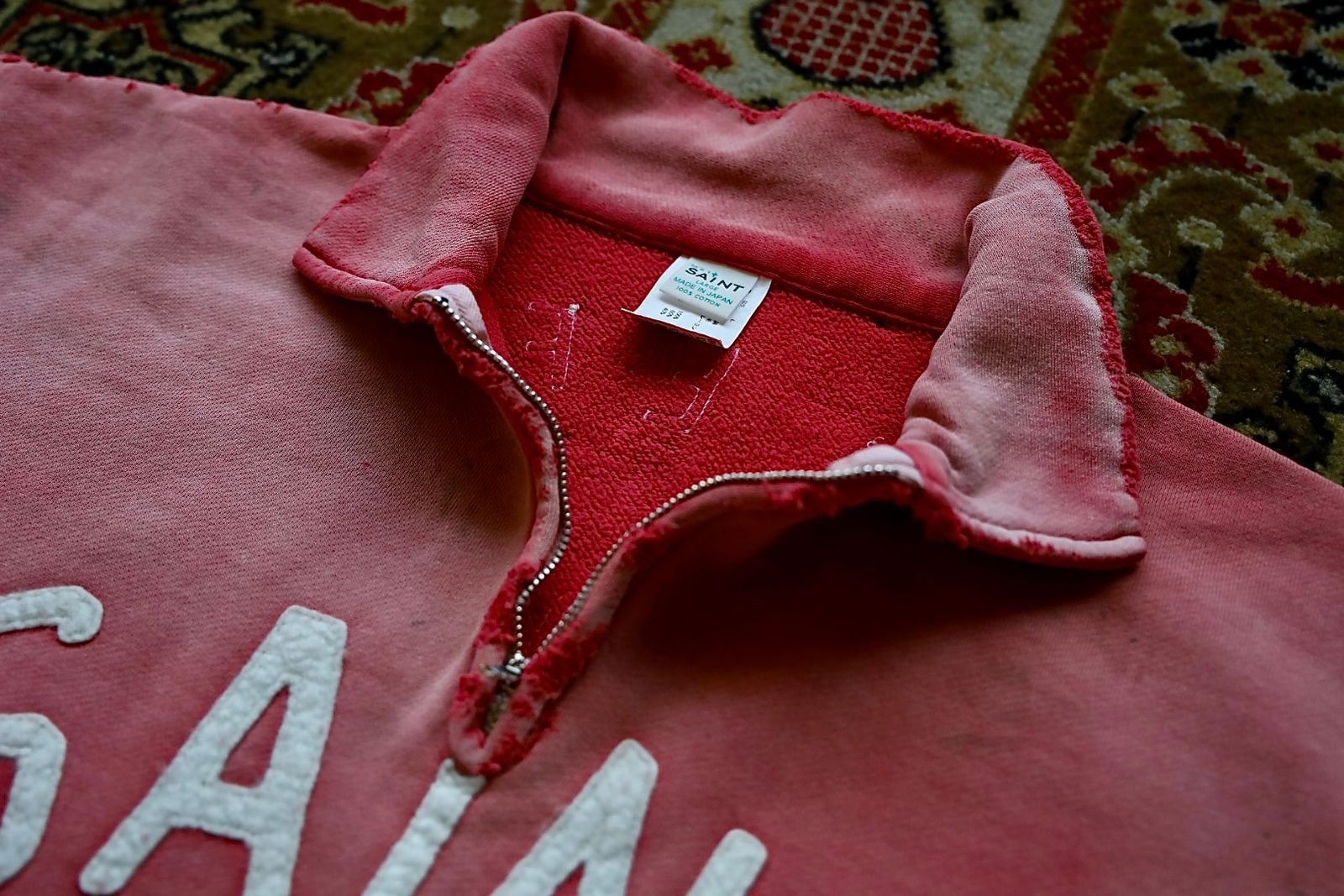 セントマイケル 26SS SAINT HALF ZIP SWEAT(SM-MK8-0000-053)RED☆4月11日(土)発売！