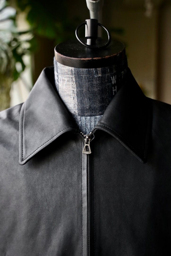 YOKE - ヨーク25SS LEATHER ZIP BLOUSON(YK25SS0903B)BLACK☆1月 YOKE - ヨーク25SS LEATHER ZIP BLOUSON(YK25SS0903B)BLACK☆1月
