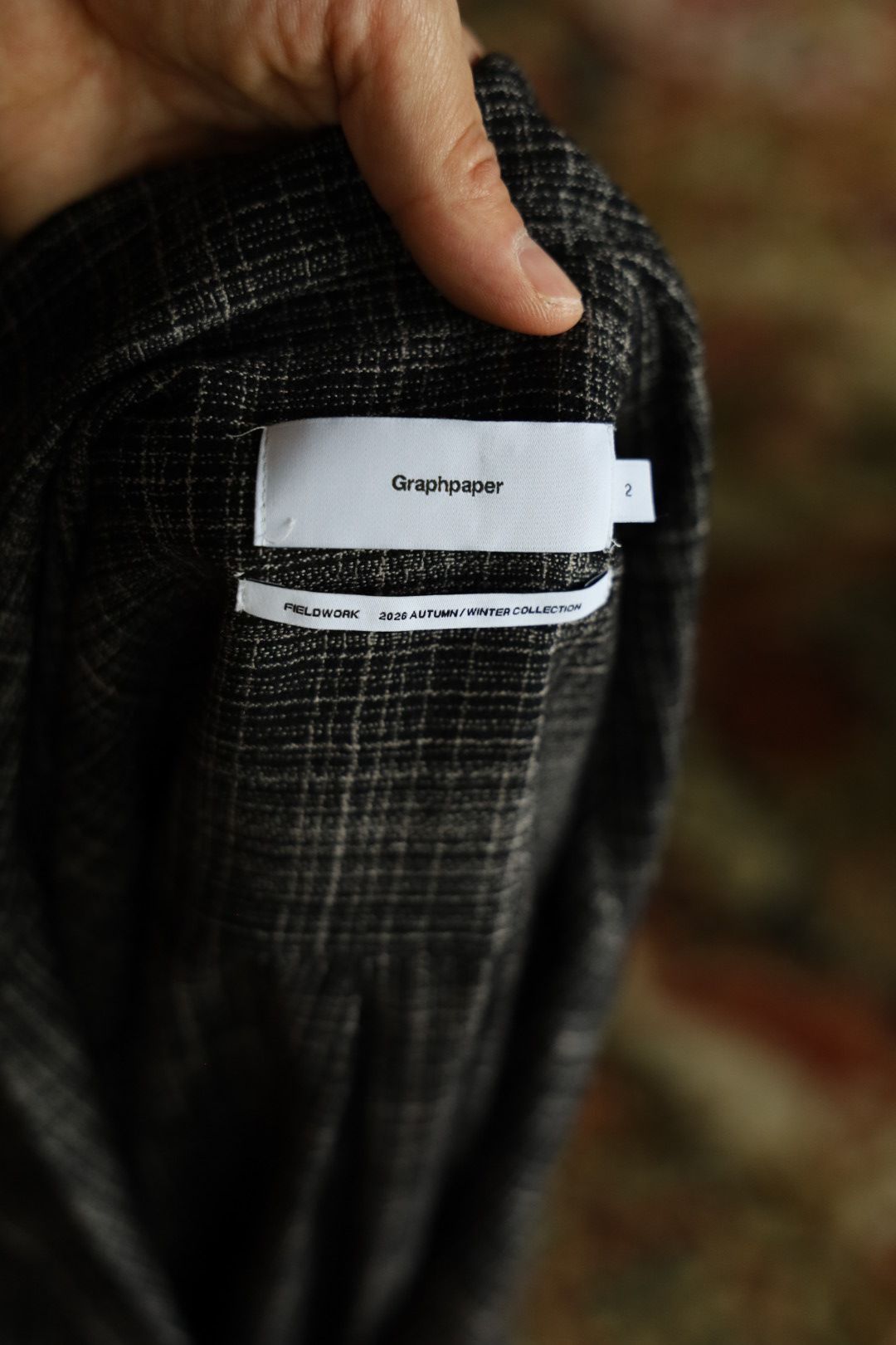 Graphpaper Extra Fine Wool Lawn L/S Sleeping Shirtスタイル