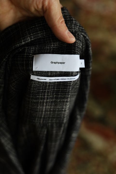 Graphpaper Extra Fine Wool Lawn L/S Sleeping Shirtスタイル