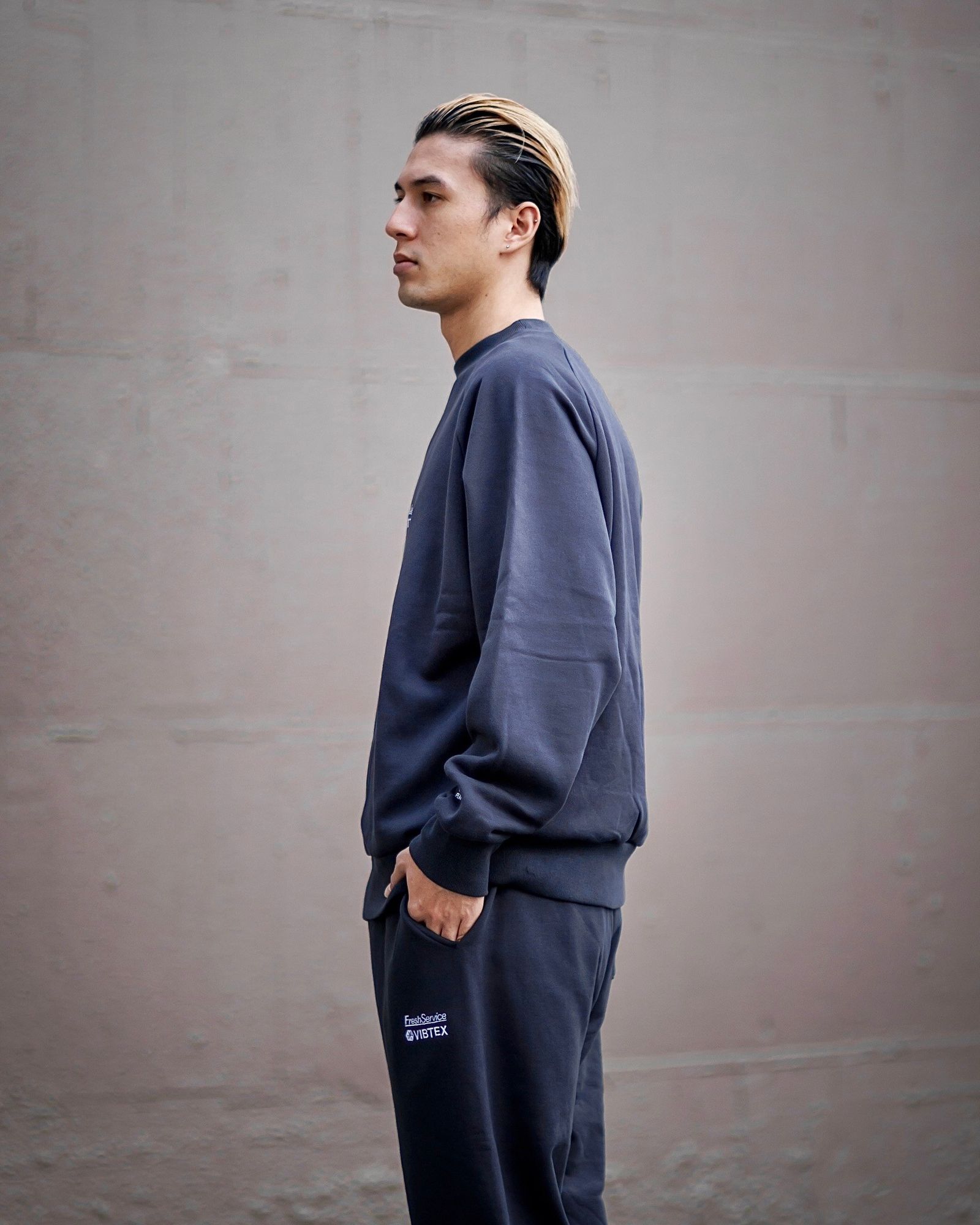 フレッシュサービス VIBTEX for FreshService SWEAT CREW NECK PULLOVER (GRAY)