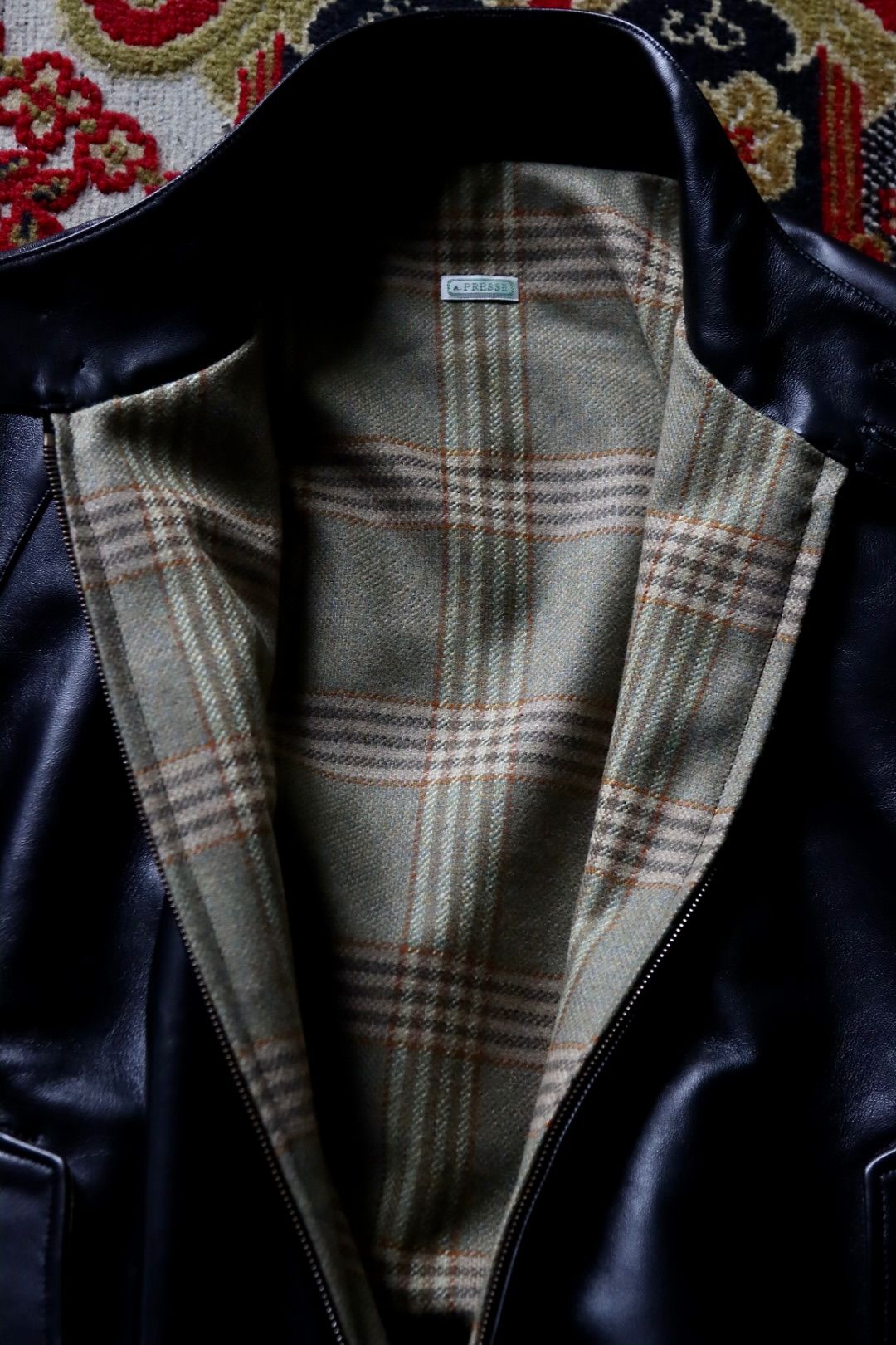 アプレッセ23AW Leather Harrington Jacket(23AAP-01-03H)BLACK☆9月16日(土)発売