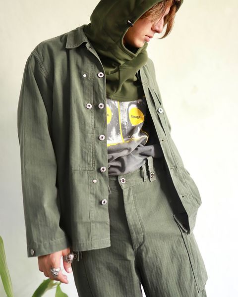 A.PRESSE 23AW M-44 HBT Jacketスタイル