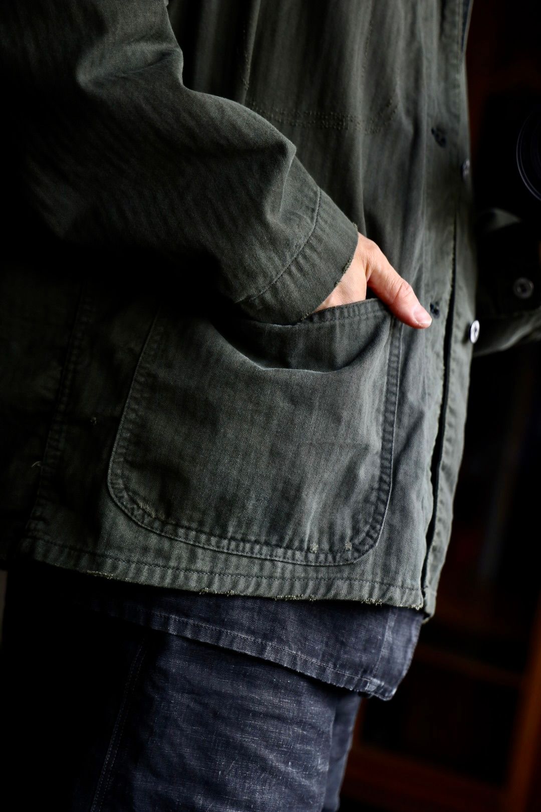 アプレッセ 25SS Vintage P41 Military Jacket(25SAP-01-20H)OLIVE