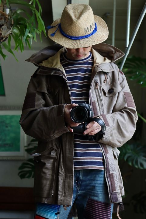 ジュンヤワタナベマン千鳥格子フーデッドジャケットスタイル