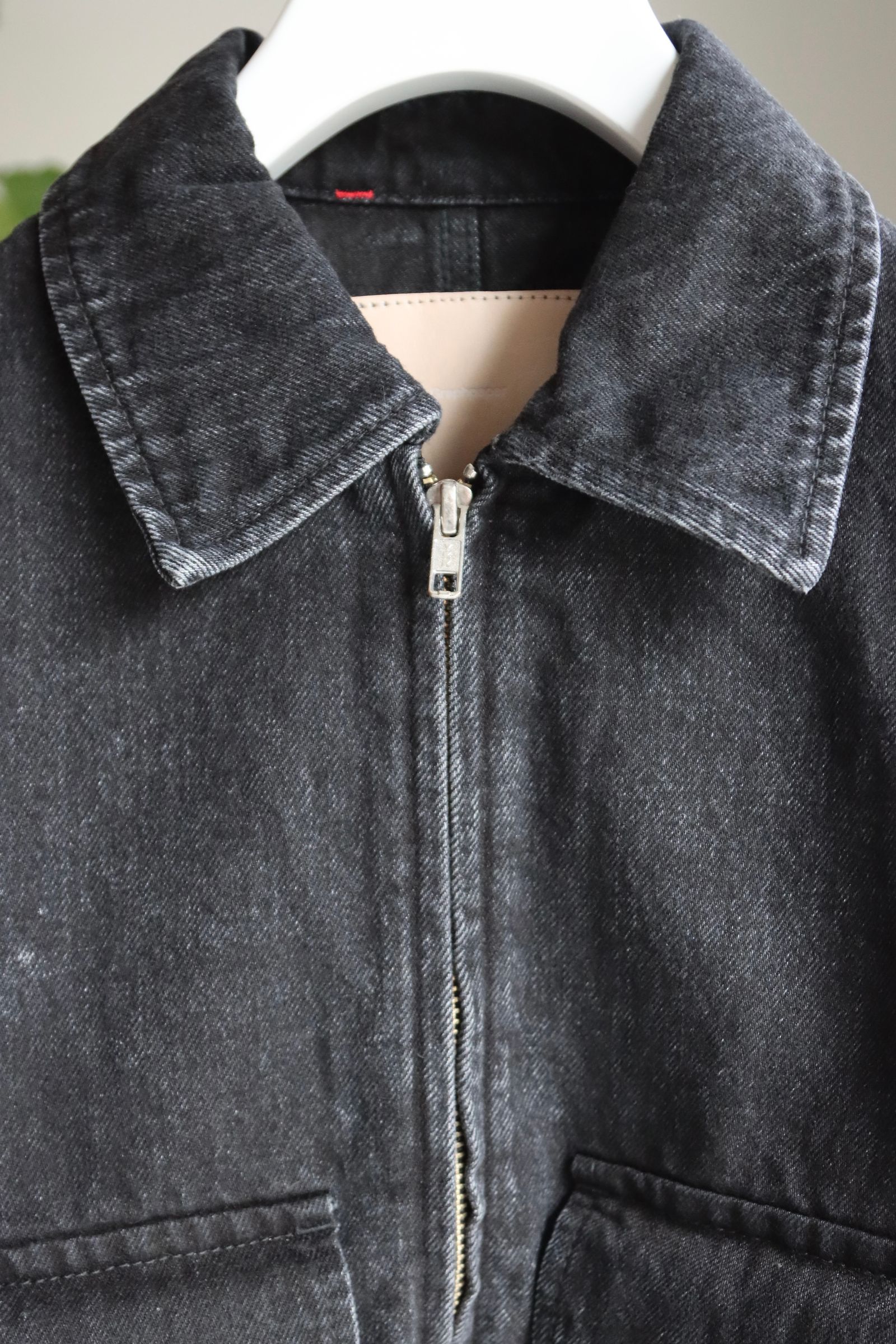 Graphpaper 25AW Women's Selvage Denim Zip Jacket(GL253-20057DB)BLACK_DARK FADE