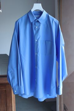 グラフペーパーシャツ 25SS ALUMO for GP L/S Oversized Regular Collar Shirt(GM251-50095B)BLUE