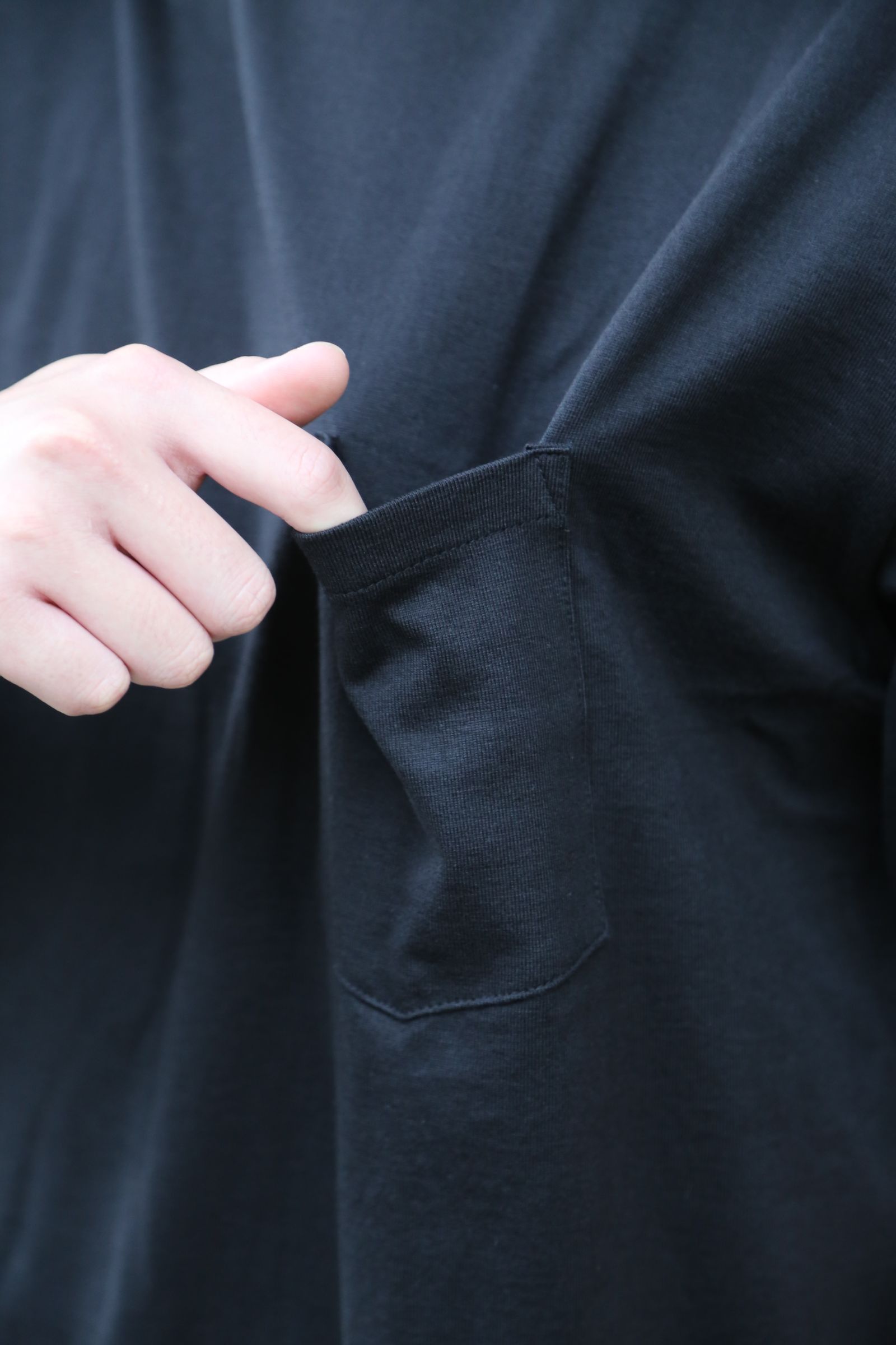 グラフペーパー パックTシャツ 2-Pack S/S Pocket Tee(BLACK)